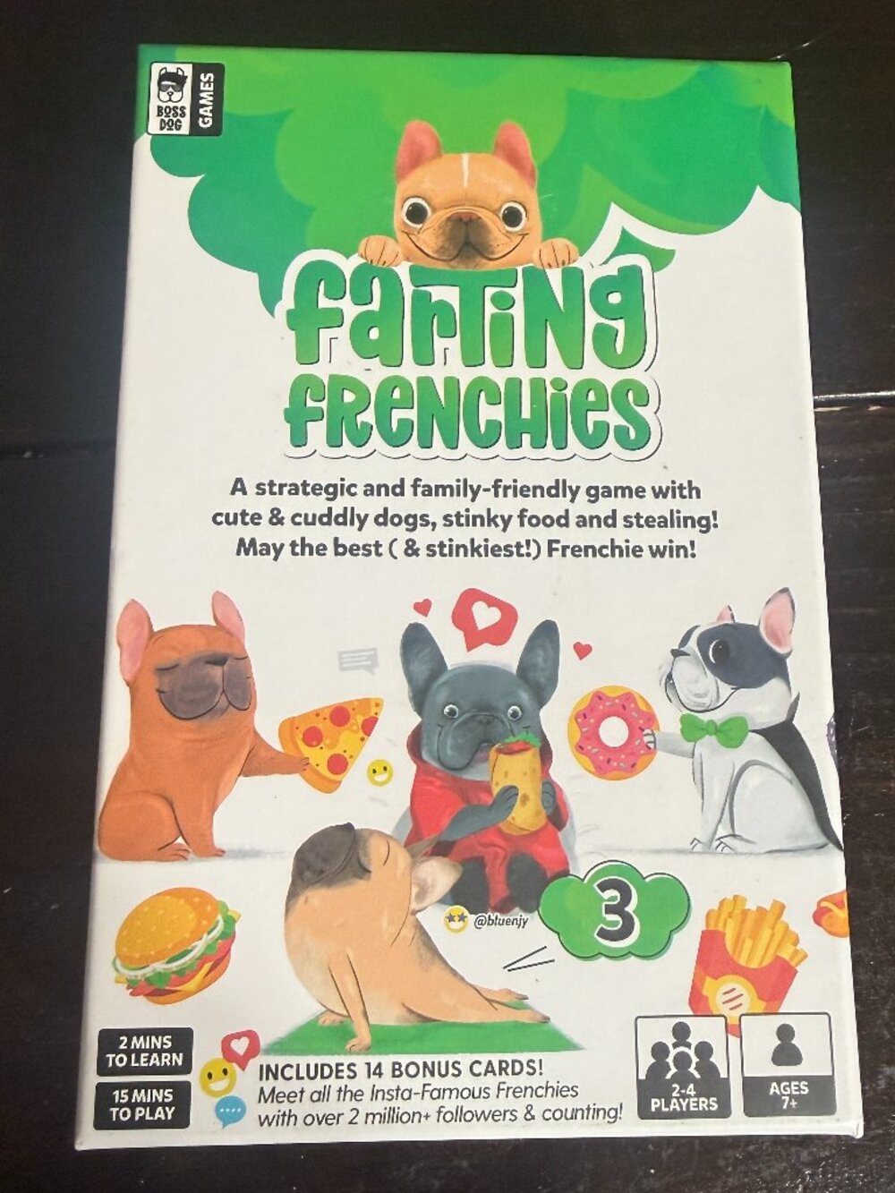 NEW Farting Frenchies Card Game Boss Dog Games Open Box Family Friendly Sealed